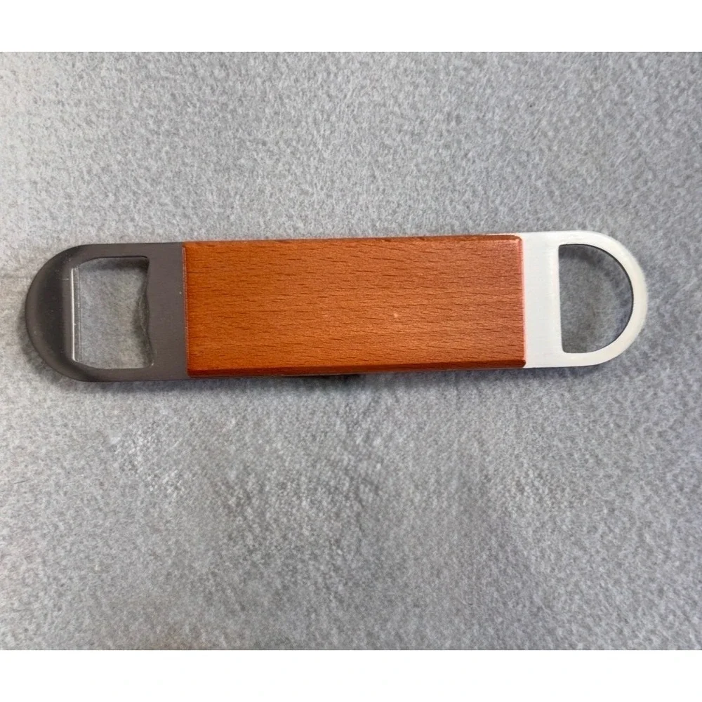 Michelob Ultra Wood Handle Bottle Opener Stainless Steel Bar Blade Tool 7 Inch